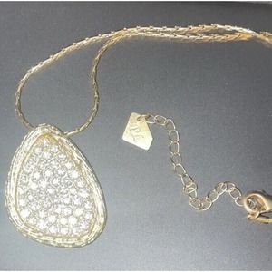 Park Lane BOCA Necklace Austrian Crystals Gold Tone 16-19” Pendant